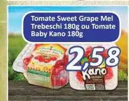 Supermercados Savegnago Tomate Sweet Grape Mel Trebeschi 180g Ou Tomate Baby Kano 180g oferta