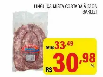 Supermercados Baklizi Linguiça Mista Cortada à Faca Baklizi oferta