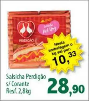 Econômico Atacadão Salsicha Perdigão S Corante Resf. oferta
