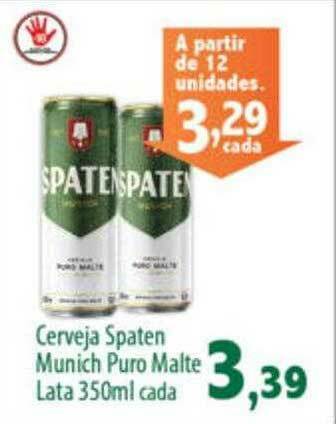 Econômico Atacadão Cerveja Spaten Munich Puro Malte oferta