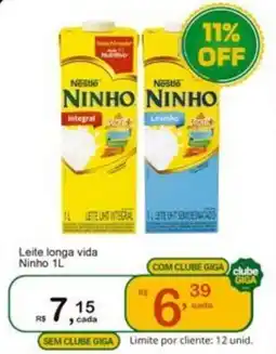 Giga Atacado Leite longa vida Ninho oferta