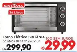 Komprao Atacadista Forno Elétrico BRITÂNIA BFE41P 220V un. oferta