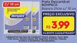 Komprao Atacadista Prato Descartável BOMPACK Branco 21cm c/ 10 un. oferta