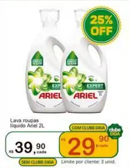 Giga Atacado Lava roupas líquido Ariel oferta