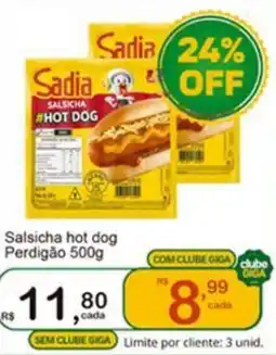 Giga Atacado Salsicha hot dog Perdigão oferta