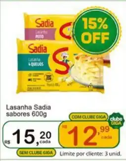 Giga Atacado Lasanha Sadia sabores oferta