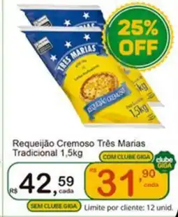 Giga Atacado Requeijão Cremoso Três Marias Tradicional oferta