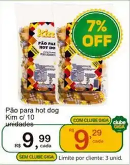 Giga Atacado Pão para hot dog Kim ở 10 unidades oferta