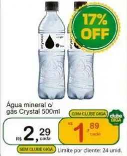 Giga Atacado Água mineral c/ gás Crystal oferta