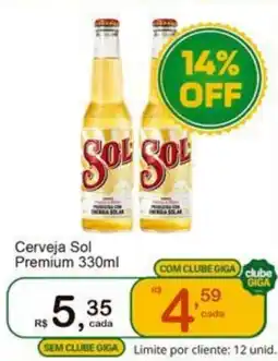 Giga Atacado Cerveja Sol Premium oferta