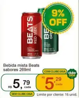 Giga Atacado Bebida mista Beats sabores oferta