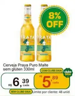 Giga Atacado Cerveja Praya Puro Malte sem glúten oferta