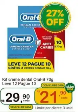 Giga Atacado Kit creme dental Oral-B oferta