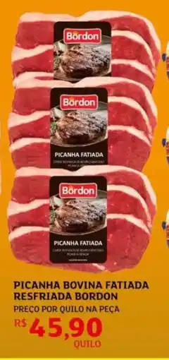 Assaí Atacadista Picanha bovina fatiada resfriada bordon oferta