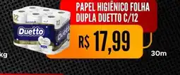 Saito Supermercados Papel higiênico folha dupla duetto c/12 oferta