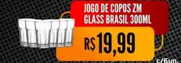 Saito Supermercados Jogo de copos zm glass brasil 300ml oferta