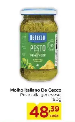 Carrefour Molho italiano De Cecco Pesto alla genovese, oferta