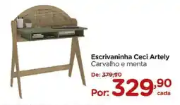 Carrefour Escrivaninha Ceci Artely Carvalho e menta oferta