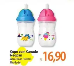 Atacadão Copo com Canudo Neopan Azul/Rosa Unidade oferta