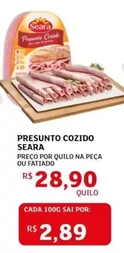 Assaí Atacadista Presunto cozido seara oferta