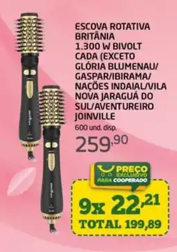 Cooper Escova rotativa britânia 1.300 w bivolt oferta