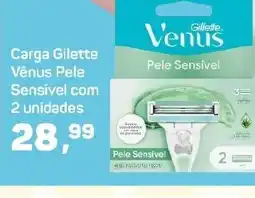 Supermercados São Vicente Carga Gilette Vênus Pele Sensível com 2 unidades oferta