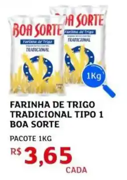 Assaí Atacadista Farinha de trigo tradicional tipo 1 boa sorte oferta