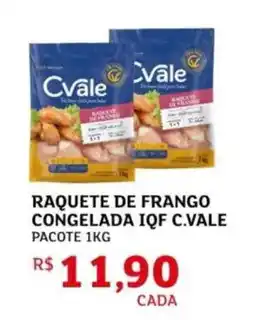 Assaí Atacadista Raquete de frango congelada iqf c.vale pacote oferta