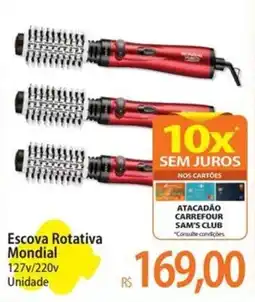 Atacadão Escova Rotativa Mondial 127v/220v oferta