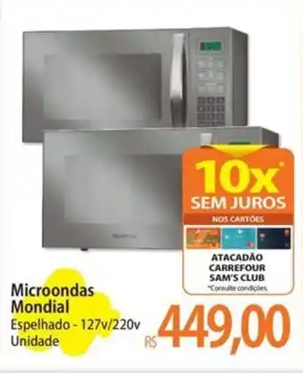 Microondas Mondial Espelhado 127v/220v Unidade