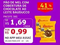 Assaí Atacadista Pão de mel com cobertura de chocolate ao leite bauducco pacote oferta