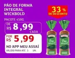 Assaí Atacadista Pão de forma integral wickbold oferta