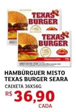 Assaí Atacadista Hamburguer misto texas burger seara oferta