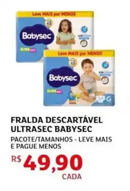 Assaí Atacadista Fralda descartável ultrasec babysec oferta