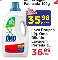 Rossi Supermercado Lava Roupas Líq. Omo Diluído Lavagem Perfeita oferta