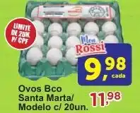 Rossi Supermercado Ovos Bco Santa Marta/ Modelo c/ 20un. oferta
