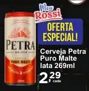 Rossi Supermercado Cerveja Petra Puro Malte lata oferta