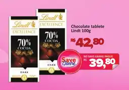 Supermercados Savegnago Chocolate tablete Lindt oferta