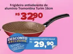 Supermercados Savegnago Frigideira antiaderente de alumínio Tramontina Turim 16cm oferta