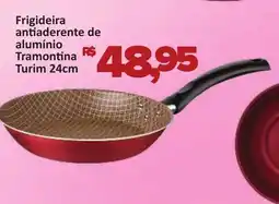 Supermercados Savegnago Frigideira antiaderente de alumínio Tramontina Turim 24cm oferta