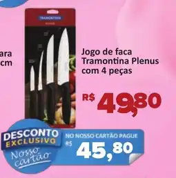 Supermercados Savegnago Jogo de faca Tramontina Plenus com 4 peças oferta