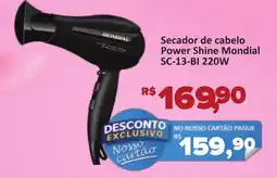 Supermercados Savegnago Secador de cabelo Power Shine Mondial SC-13-BI 220W oferta