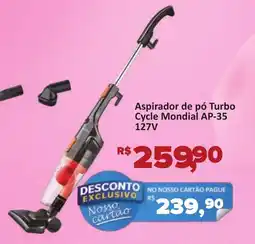 Supermercados Savegnago Aspirador de pó Turbo Cycle Mondial AP-35 127V oferta