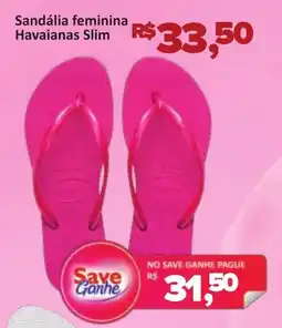 Supermercados Savegnago Sandália feminina Havaianas Slim oferta