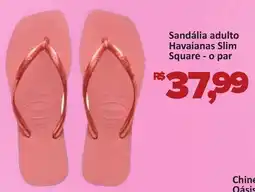 Supermercados Savegnago Sandália adulto Havaianas Slim Square - o par oferta