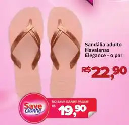 Supermercados Savegnago Sandália adulto Havaianas Elegance - o par oferta