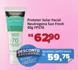 Supermercados Savegnago Protetor Solar Facial Neutrogena Sun Fresh FPS70 oferta