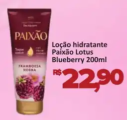 Supermercados Savegnago Loção hidratante Paixão Lotus Blueberry oferta