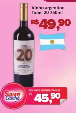 Supermercados Savegnago Vinho argentino Tonel 20 oferta