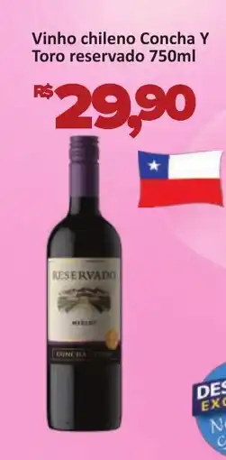 Supermercados Savegnago Vinho chileno Concha Y Toro reservado oferta